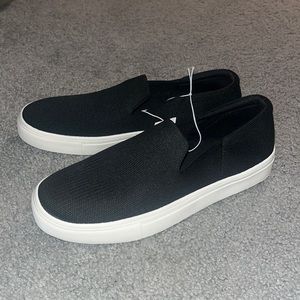 BRAND NEW BLACK SLIP ON SHOES